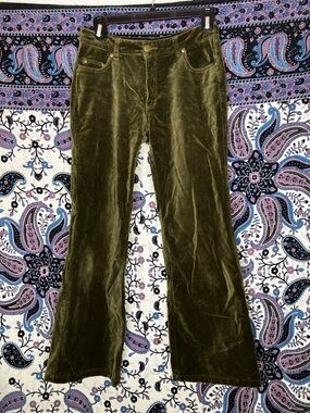 Soft surroundings vtg velvet flare pants 4P
